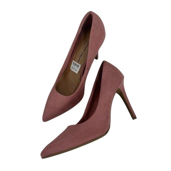 Christian Siriano Pink Faux Suede Pointed Toe Stiletto Heels Womens Shoes SZ 7.5 - Picture 14 of 14
